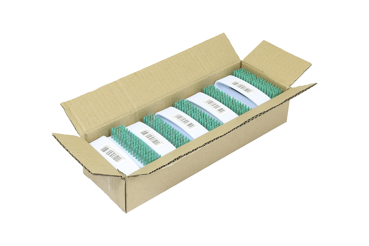 RS PRO Hard Bristle Green Scrubbing Brush, Polyester bristle material