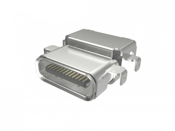 Amphenol Communications Solutions Right Angle, Mid Mount, Receptacle Type Type C USB4 USB C Connector