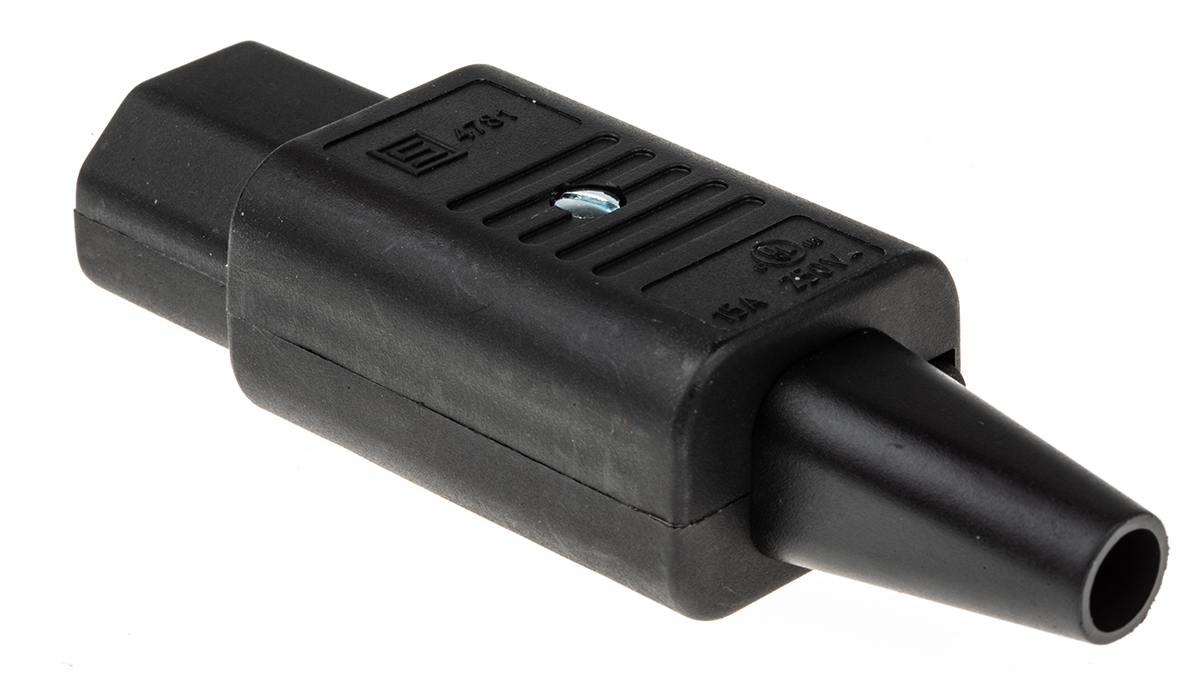 Schurter C15 Cable Mount IEC Connector Socket, 10A, 250 V