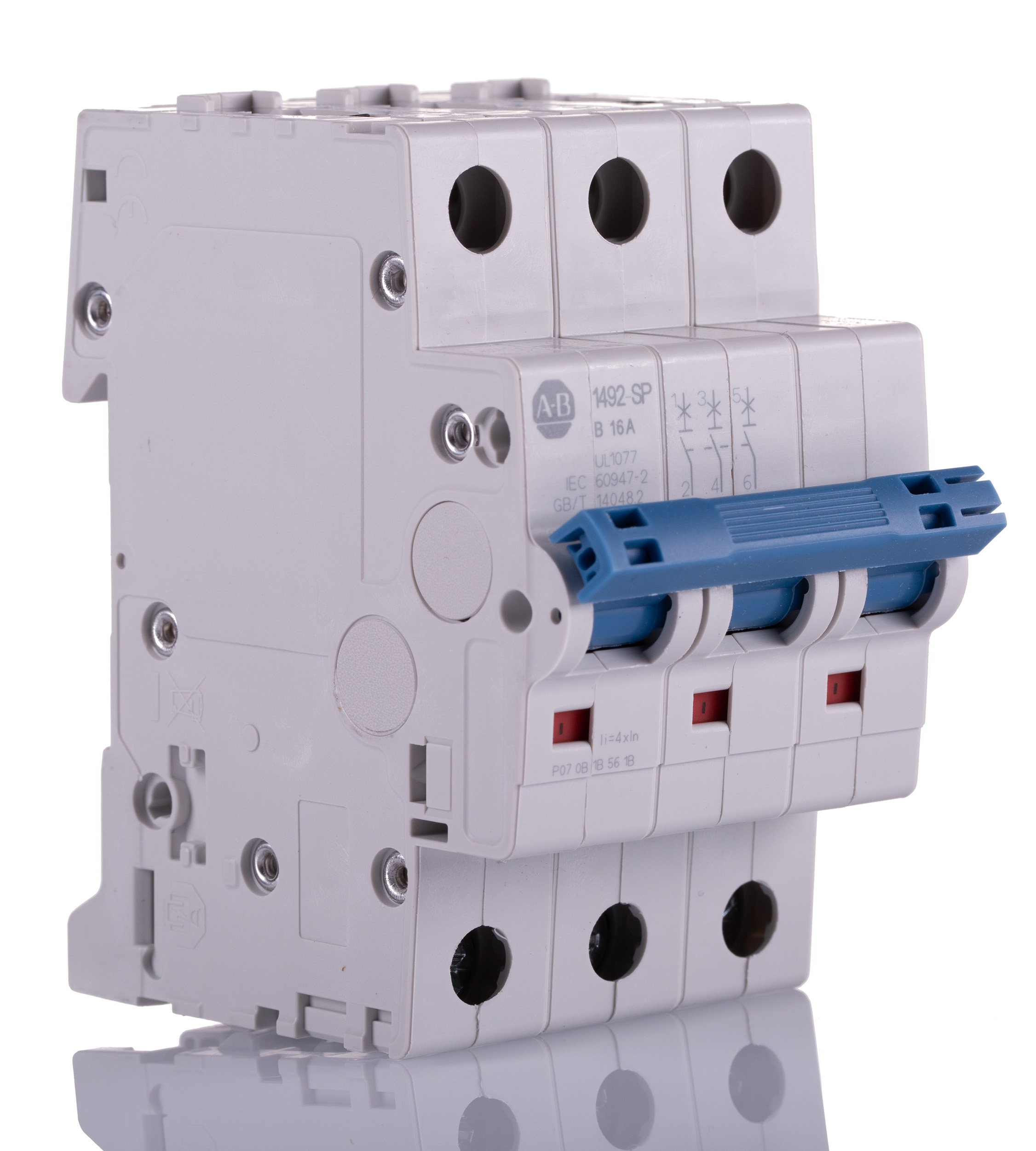 Allen Bradley 1492 1492-SPM MCB, 3P, 16A Curve B, 277V AC, 10 kA Breaking Capacity