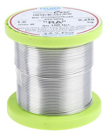 Felder Lottechnik Wire, 1mm Lead Free Solder, 227°C Melting Point