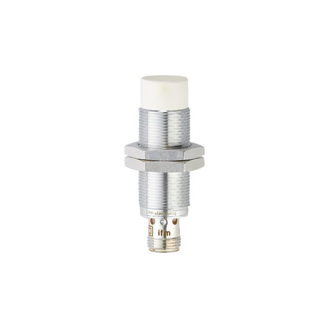 ifm electronic Inductive Threaded Barrel Proximity Sensor, M18, 12 mm Detection, PNP NO, 10 → 30 V dc