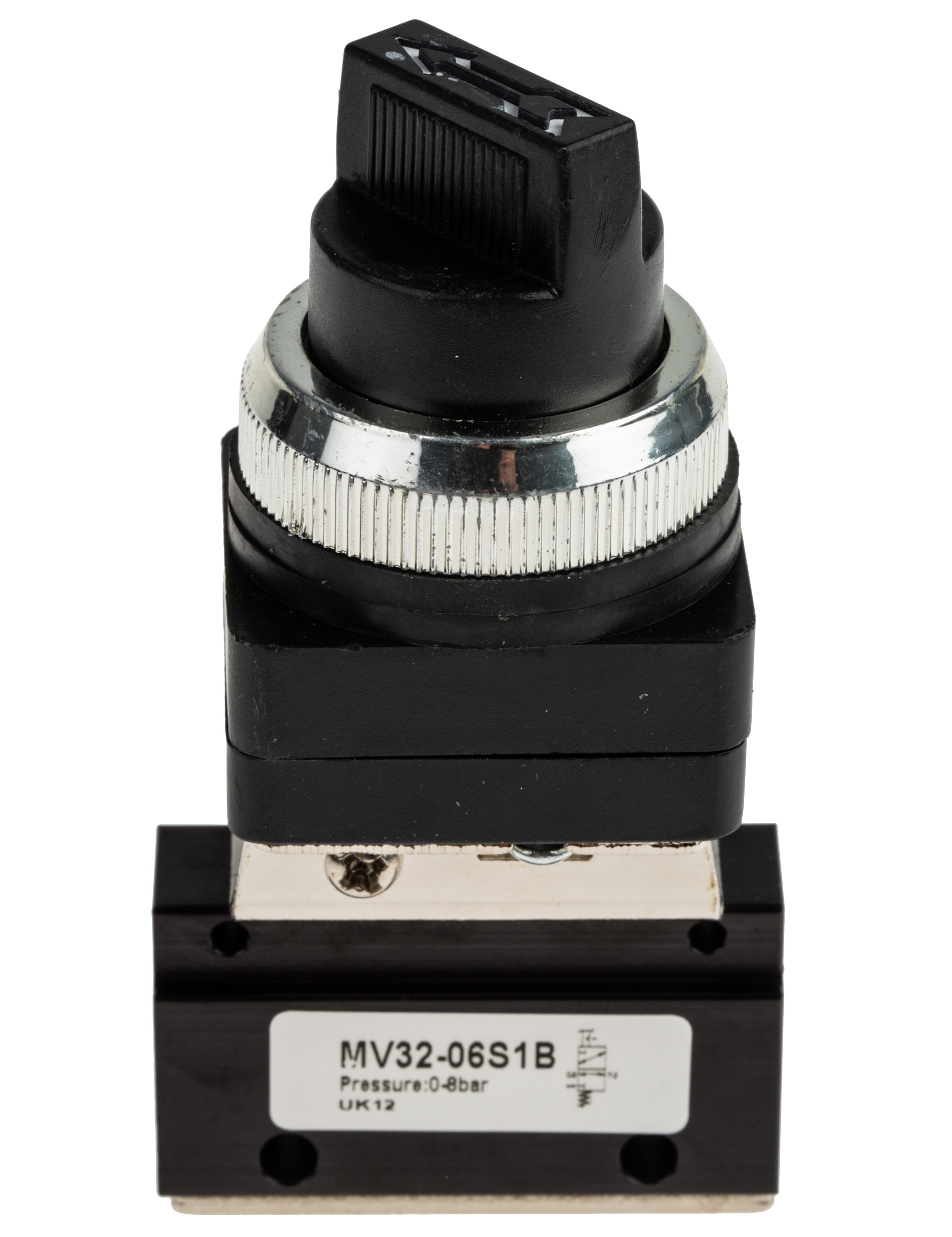 RS PRO Manual 3/2 Pneumatic Manual Control Valve MV Series, G 1/8, 1/8in, III B