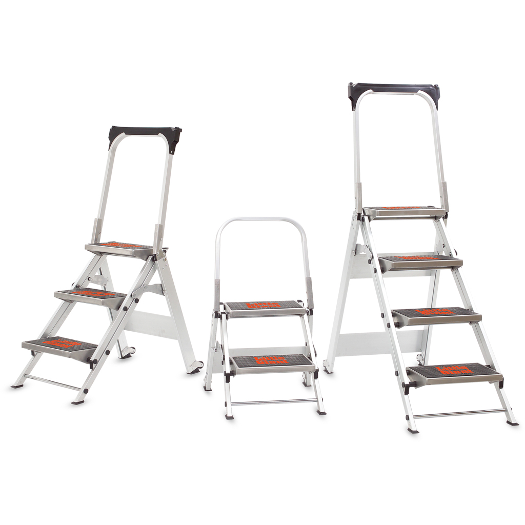 Tornado 2 Tread Aluminium Steps 0.46m Platform Height, Aluminium Zinc