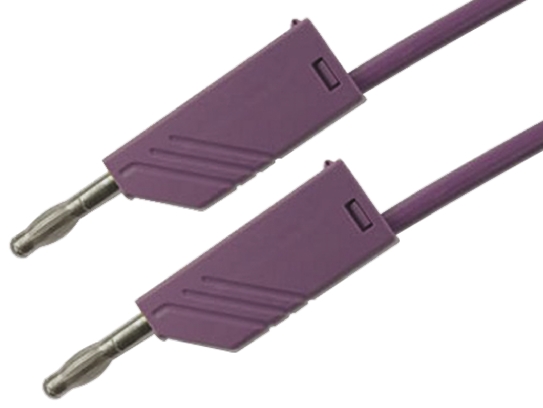 Hirschmann Test & Measurement, 32A, 30 V ac, 60V dc, Violet, 1m Lead Length