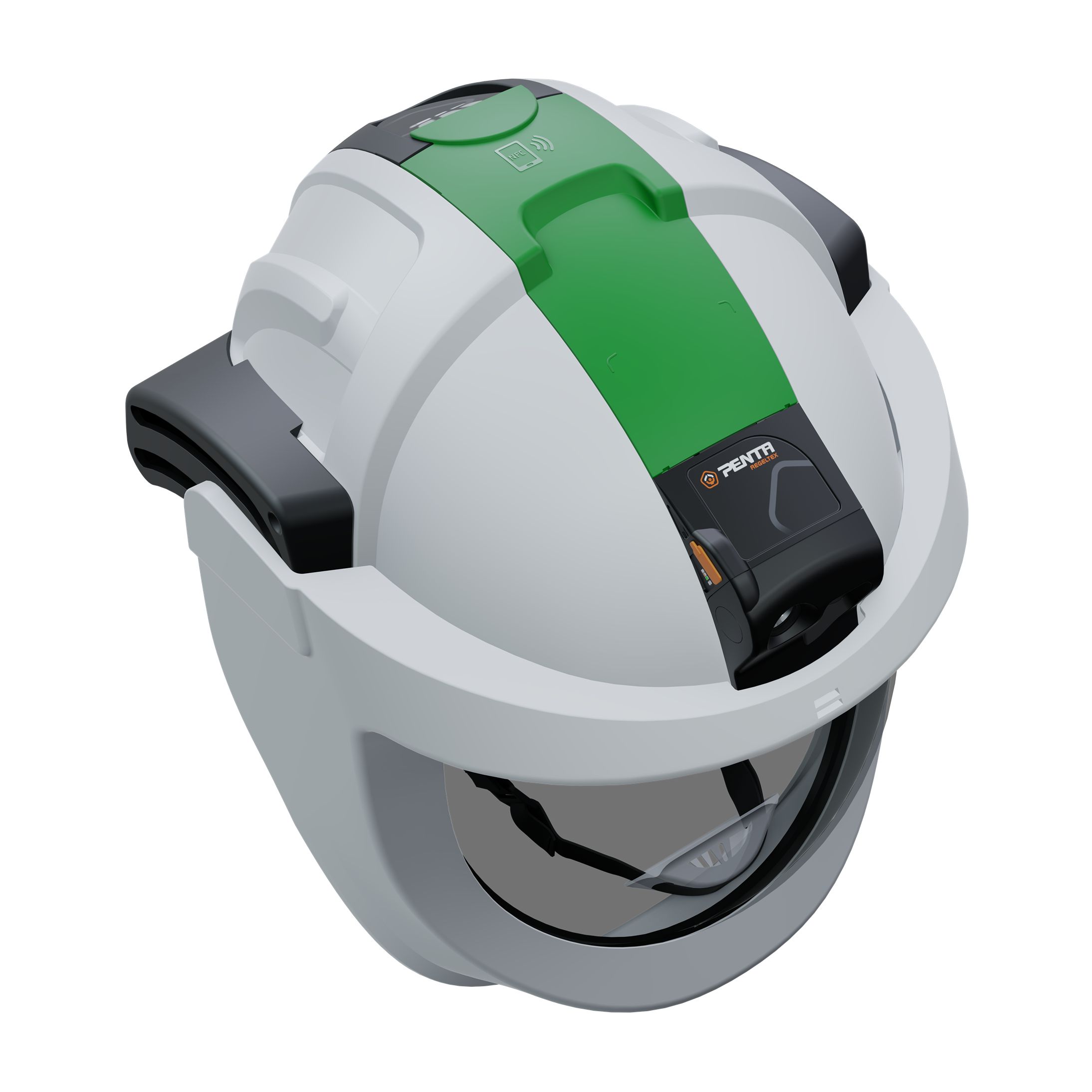 Penta Visarc White Hard Hats with Chin Strap, Adjustable