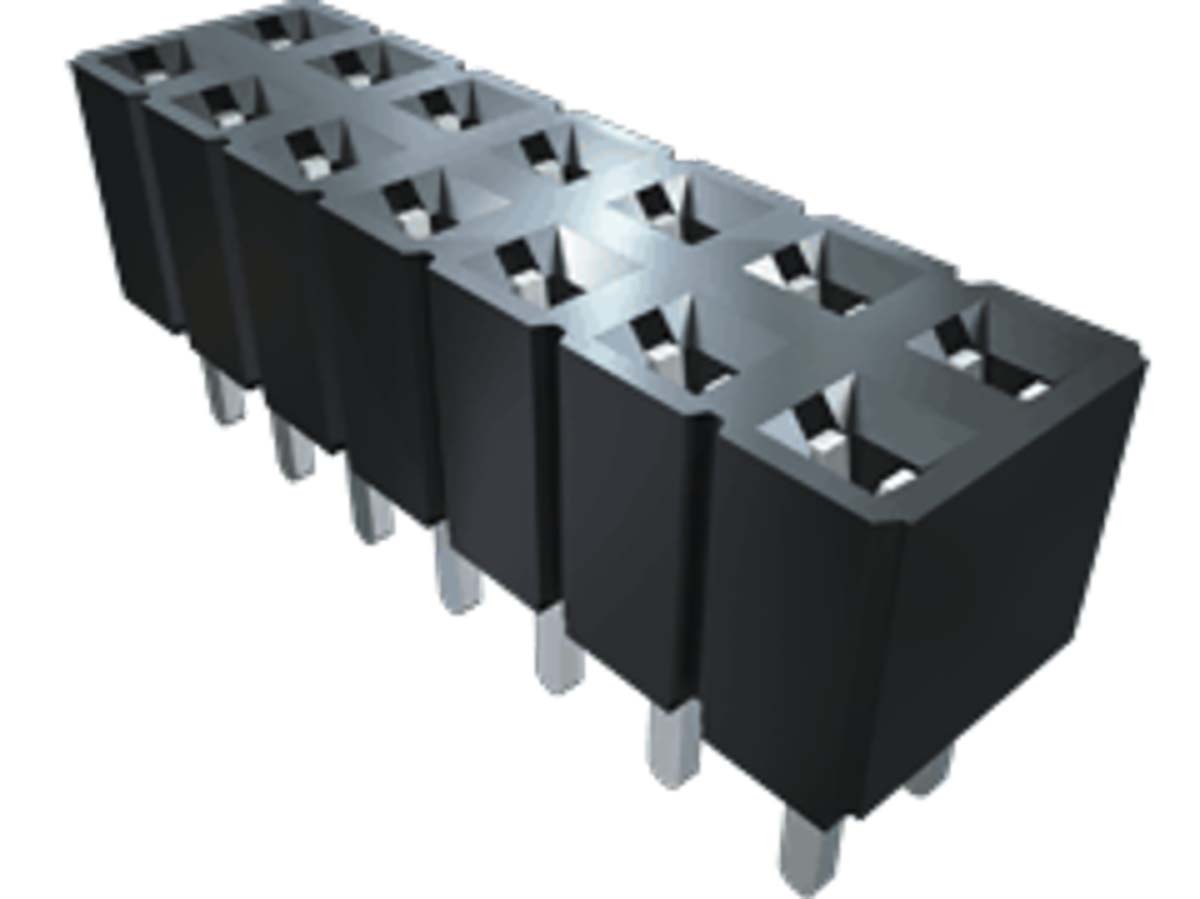 Samtec SLW Series Straight Surface Mount PCB Socket, 1-Contact, 1-Row, 2.54mm Pitch, Through Hole Termination