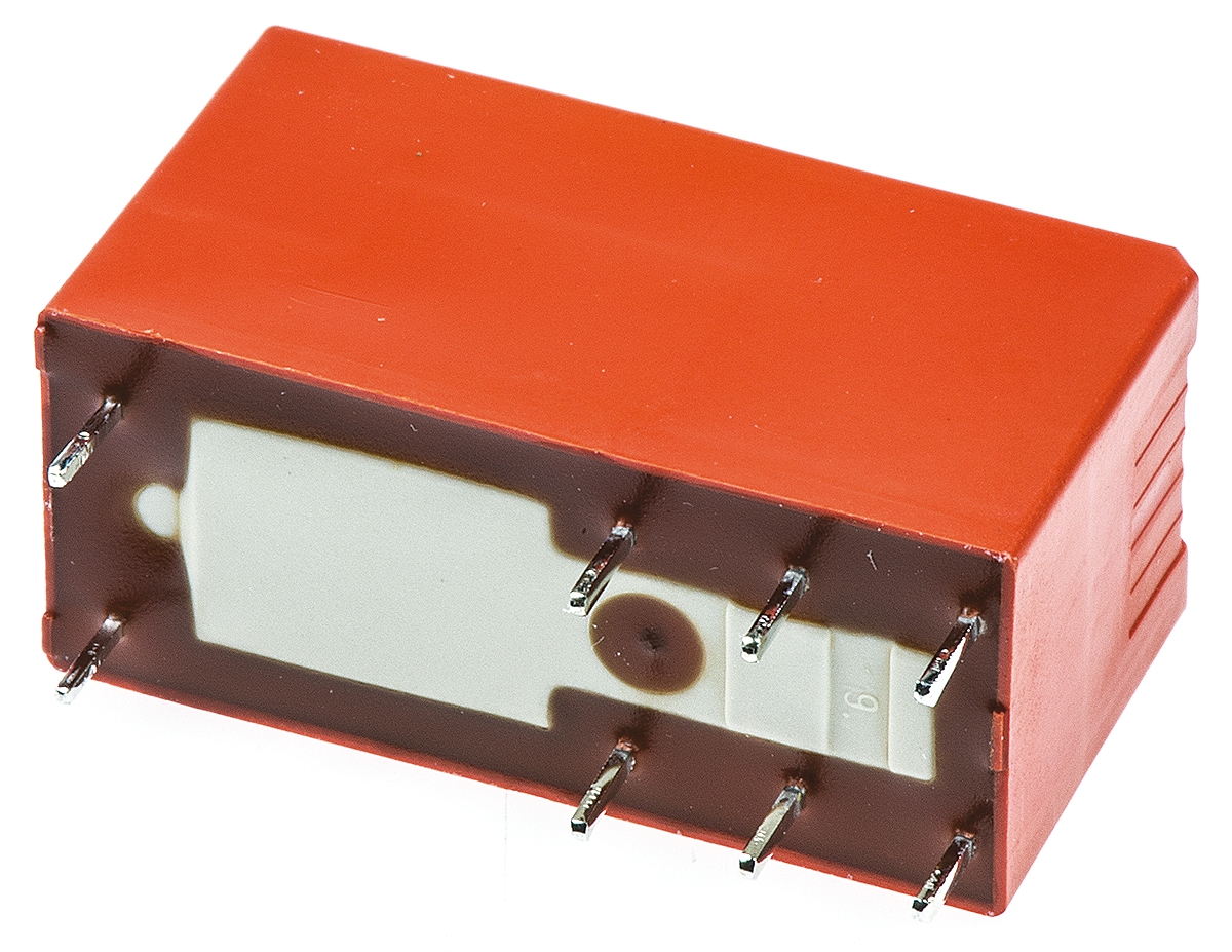TE Connectivity PCB Mount Power Relay, 5V dc Coil, 8A Switching Current, DPDT