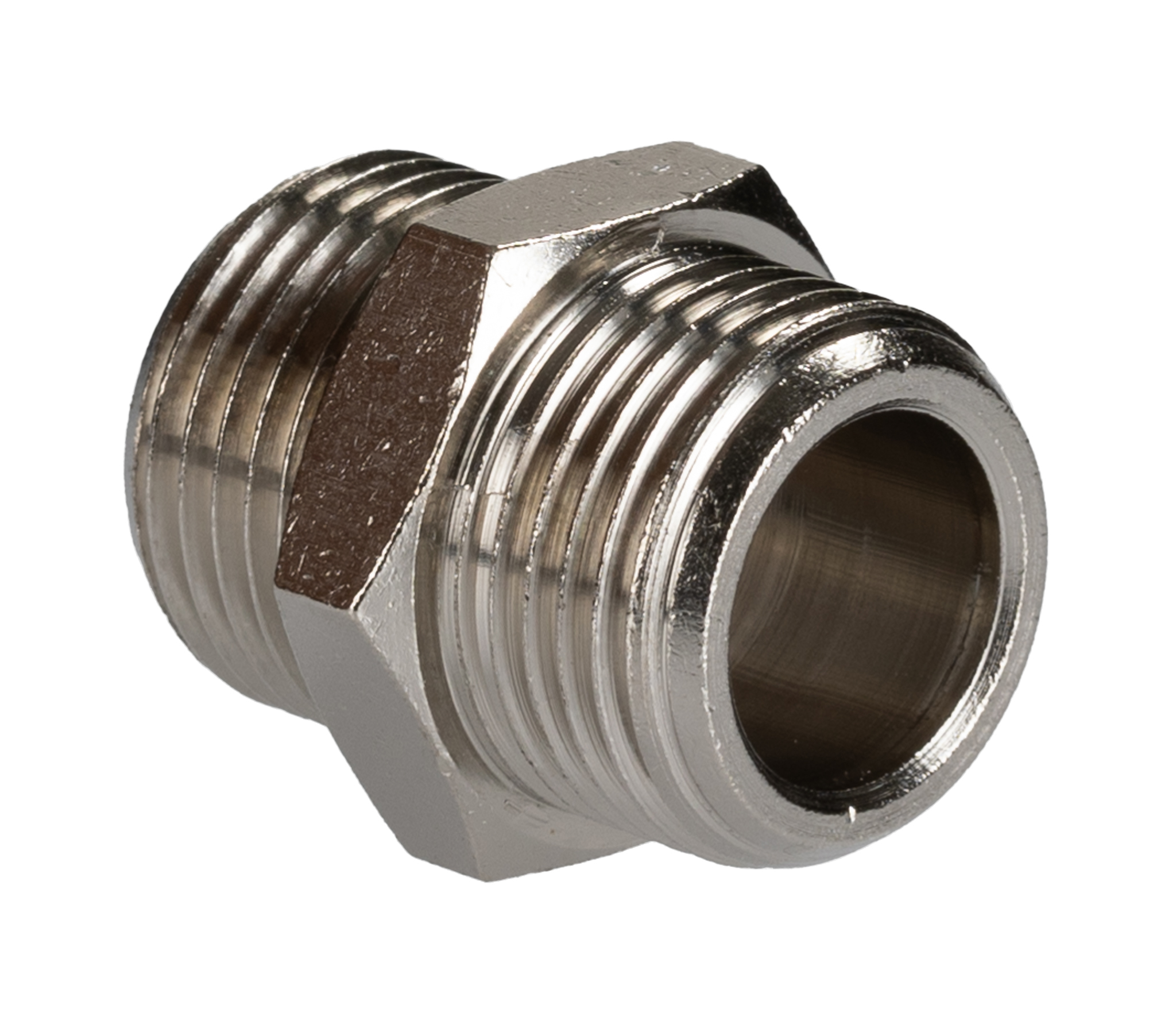 RS PRO Brass Pipe Fitting, Straight Threaded Nipple, Male BSPP 3/8in to Male BSPP 3/8in
