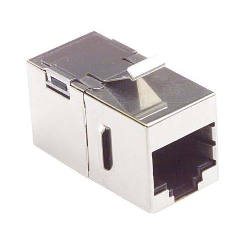 L-Com TDG Series Single-Port RJ45 Ethernet Coupler, Cat5e, Nickel Plated Brass