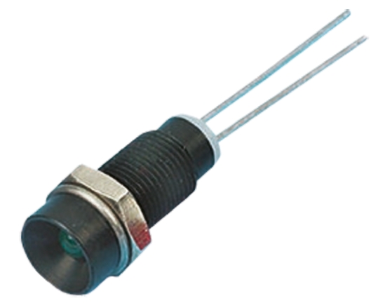 RS PRO Green Panel Mount Indicator, 2V dc, 6mm Mounting Hole Size, IP67