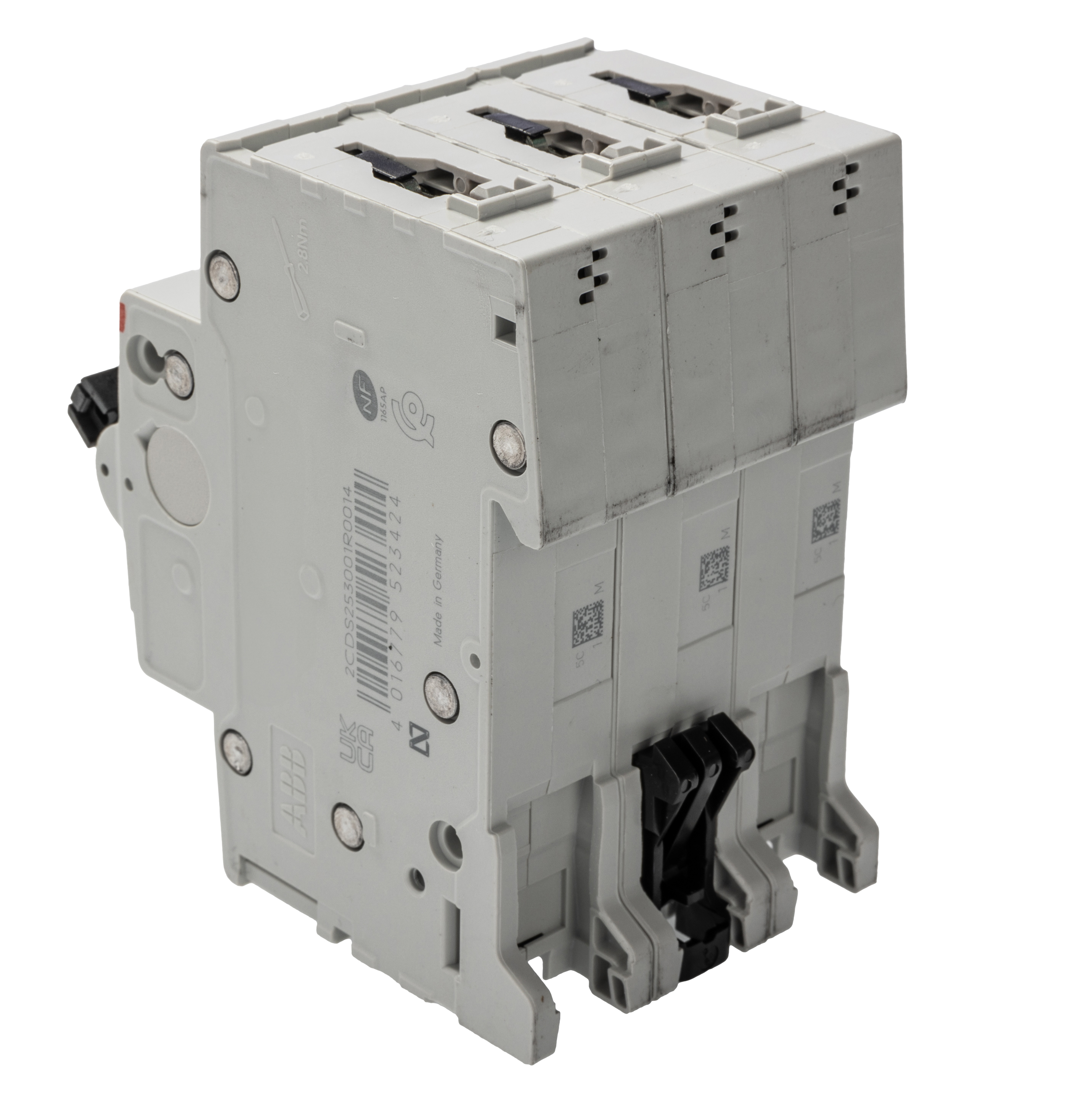 ABB System Pro M Compact S200M MCB, 3P, 25A Curve D, 400V AC, 15 kA Breaking Capacity