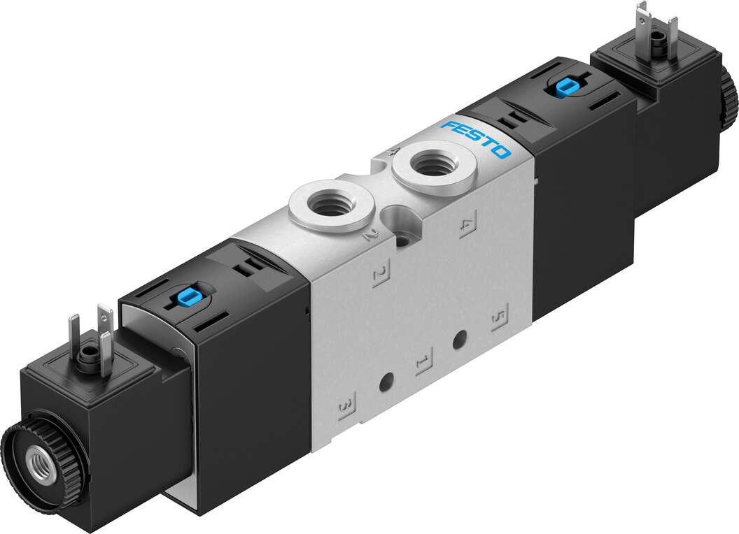 Festo 5/3 Closed Solenoid Valve - Electrical G 1/8 VUVS Series, 575266