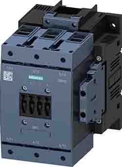 Siemens Contactor, 23/26 V ac/dc Coil, 3-Pole, 115 A, 55 kW, 2 NC/2 NO
