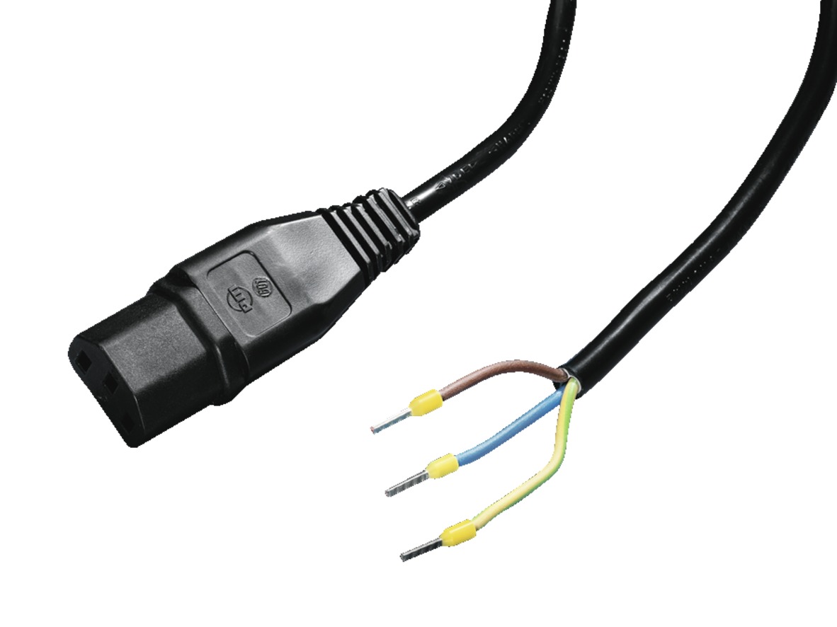 Rittal IEC C13 Unterminated Power Cord, 1.5mSM