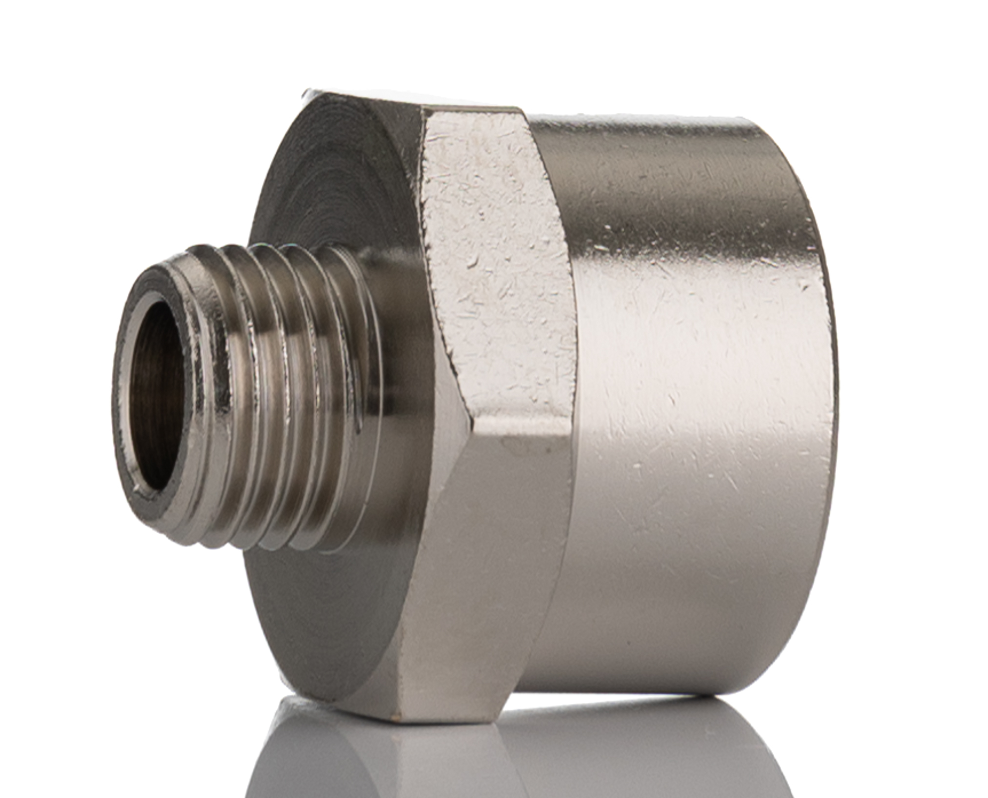 RS PRO Brass Pipe Fitting, Straight Threaded Reducer, Male BSPP 1/4in to Female BSPP 1/2in