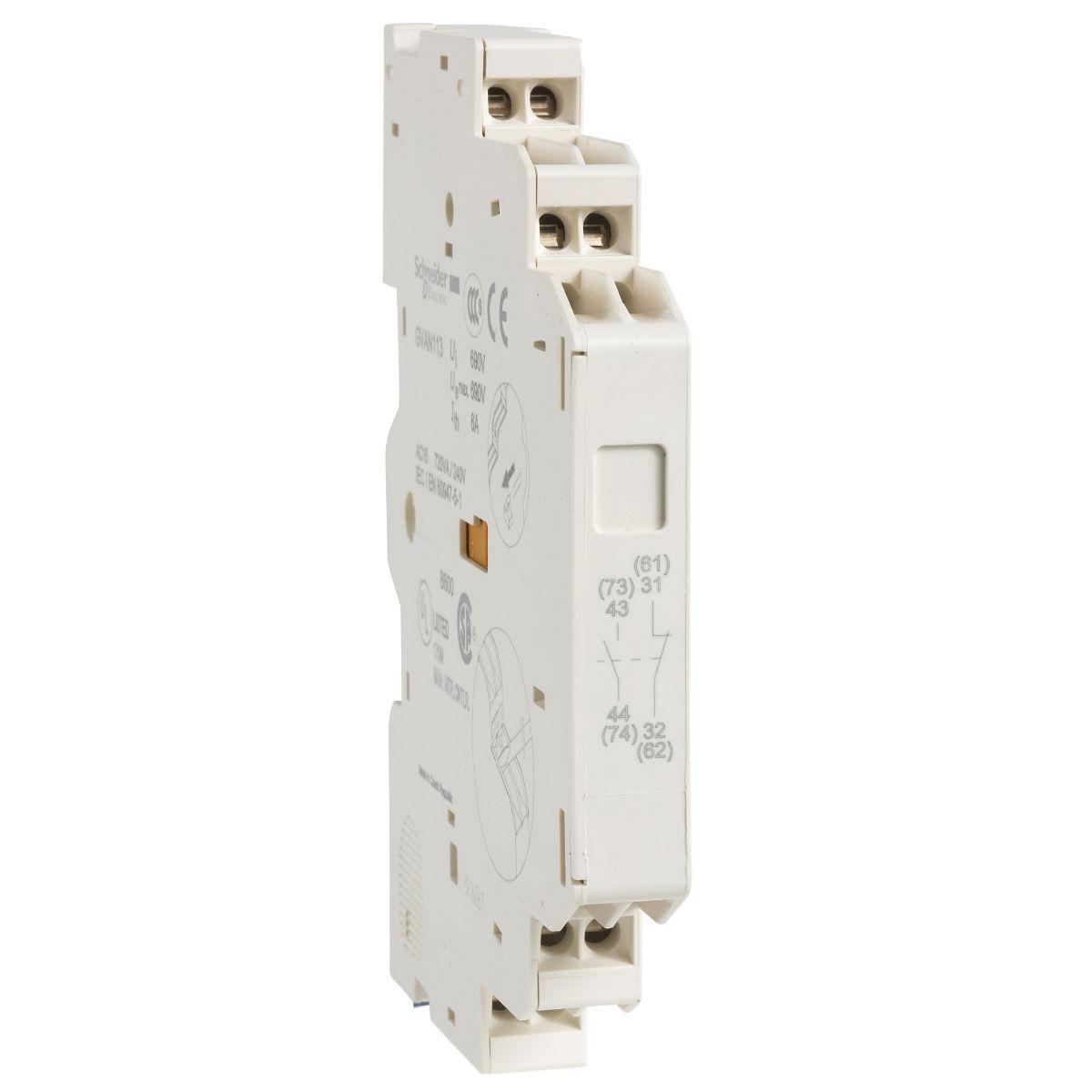 Schneider Electric Auxiliary Contact Block, 2 Contact, 2NO, Front Mount, TeSys GVAN