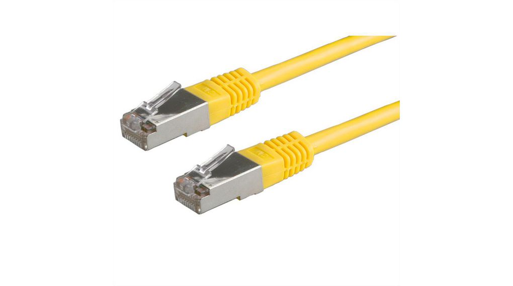 RNDRND 765, 5m Cat6, Yellow RJ45 to Male RJ45 Male, SF/UTP, Terminated PVC Sheath