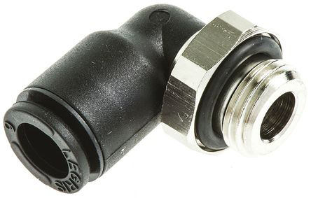 Legris LF3000 Series Elbow Threaded Adaptor, G 1/2 Male to Push In 16 mm, Threaded-to-Tube Connection Style