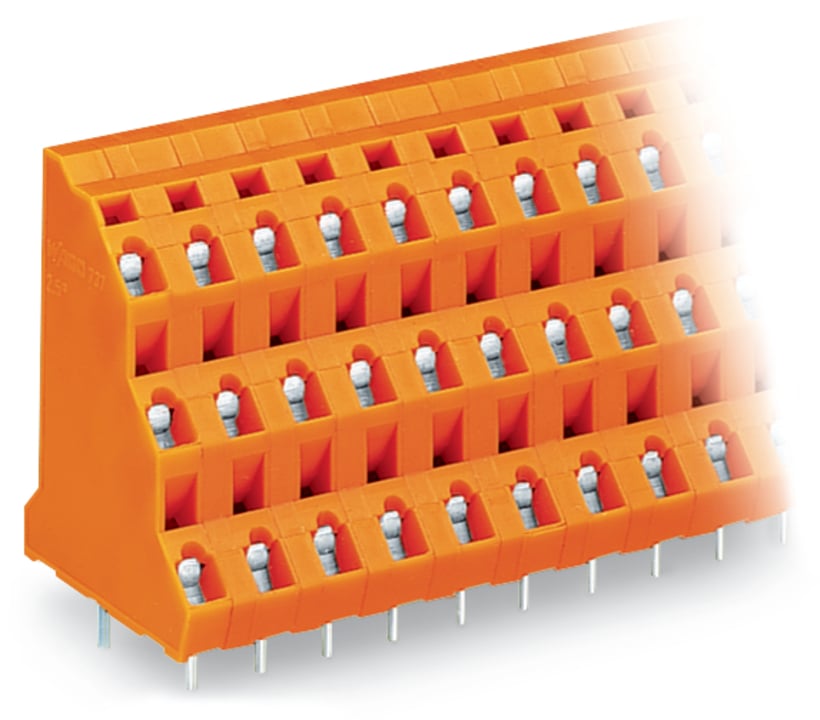 WAGO 737 Series PCB Connector, 36-Contact, 7.62mm Pitch, Through Hole Mount, 3-Row, Cage Clamp Termination