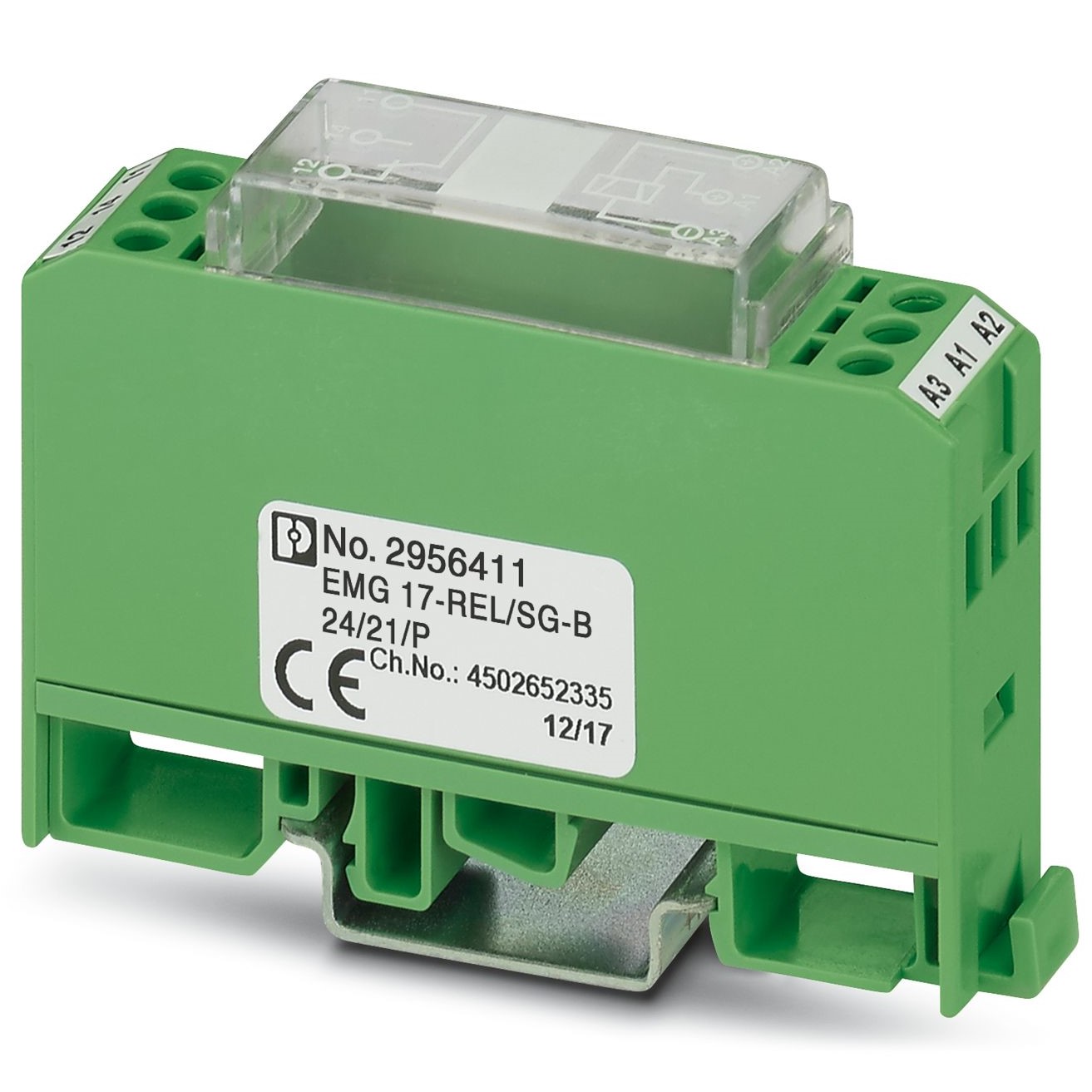 Phoenix Contact EMG 17-REL/SG-B 24/21/P Series Interface Relay, Chassis Mount, 24V dc Coil, SPDT, 1-Pole