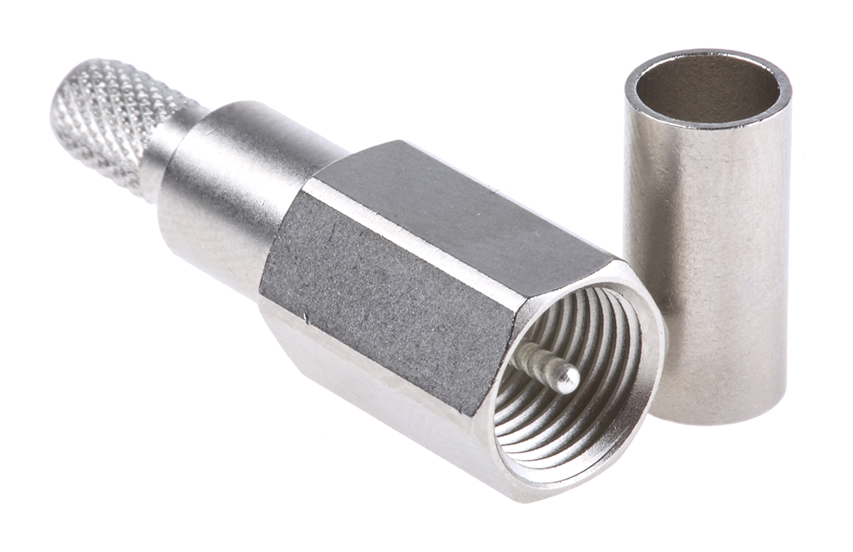 Telegartner, Plug Cable Mount FME Connector, 50Ω, Crimp Termination, Straight Body
