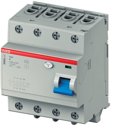 ABB RCCB, 63A, 4 Pole, 300mA, Type A, 400V ac