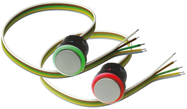 EAO Silver Illuminated Momentary Push Button Head, 22.5mm Cutout, IP67