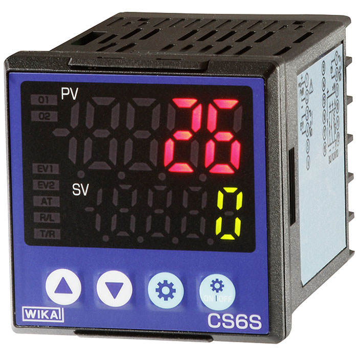 WIKA Panel Mount PID Temperature Controller, 48 x 48mm Relay, 24 V ac/dc, 100 → 240 V ac Supply Voltage