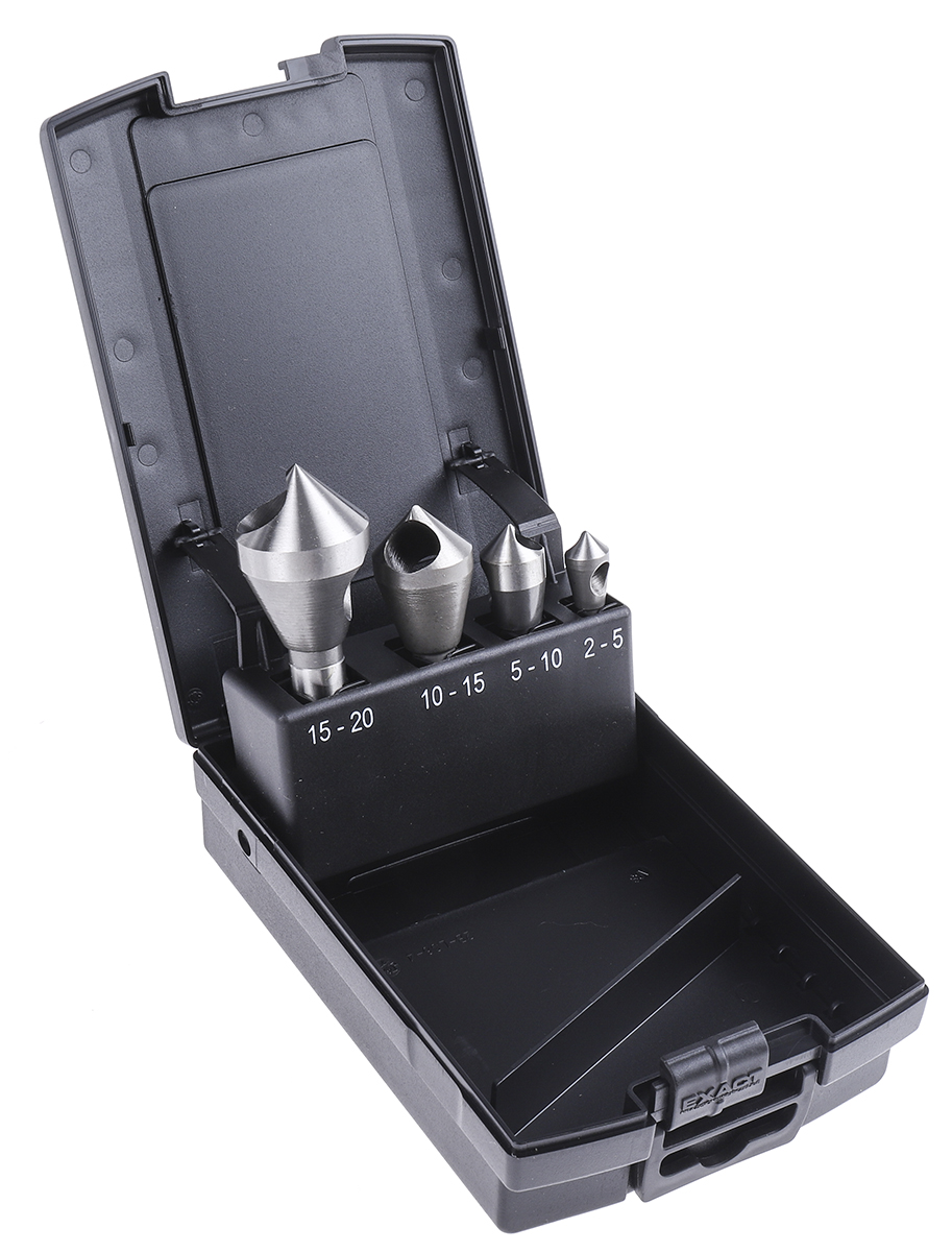 EXACT HSS-E Countersink Drill Bit Set, 2mm Head, 90°, 4 Piece(s)