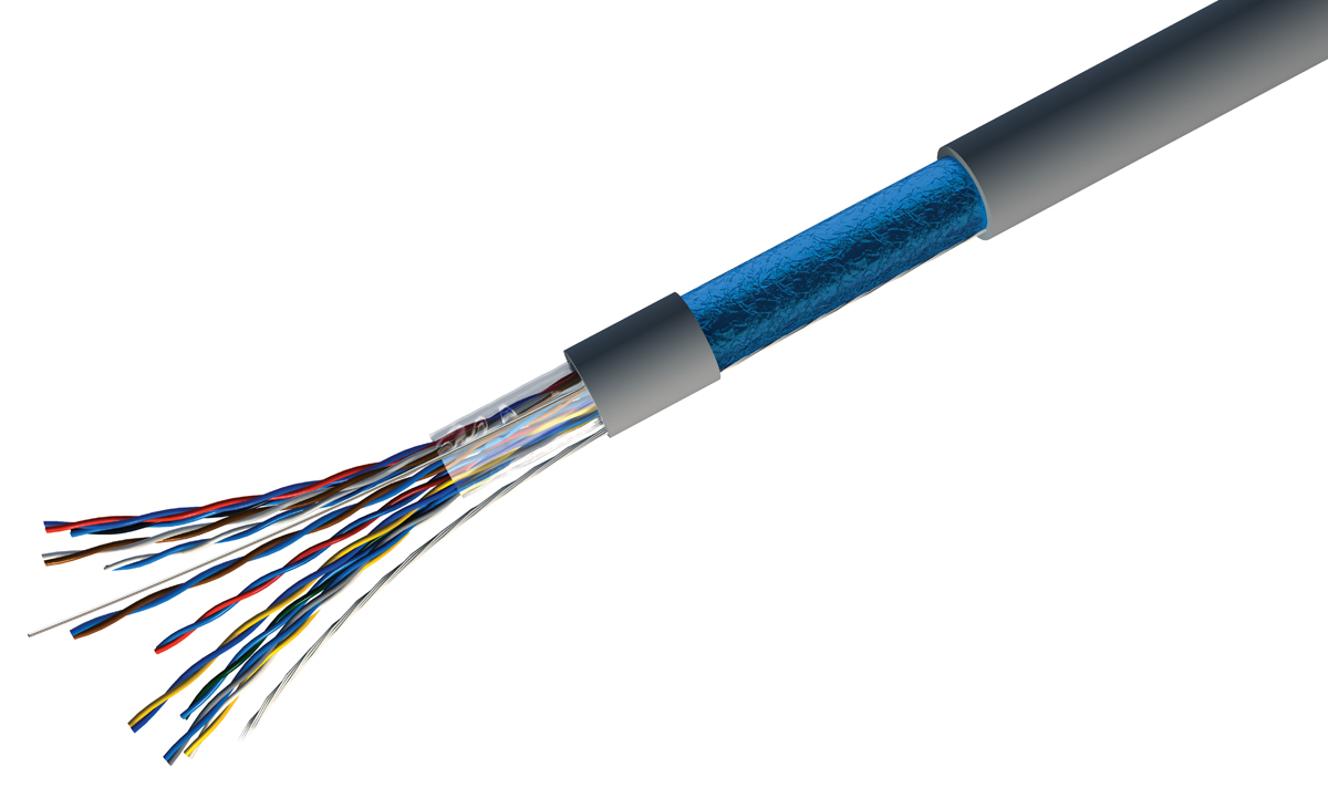 RS PRO 10 Core 24 AWG Telephone Cable, 1/0.81 mm, Grey Sheath, 100m