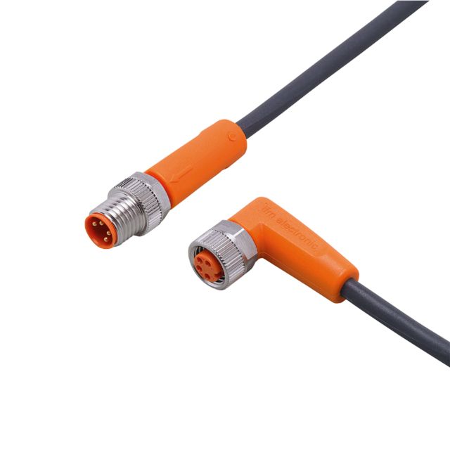 ifm electronic Male 1 way M8 to Female 1 way M8 Sensor Actuator Cable, 0.3 m