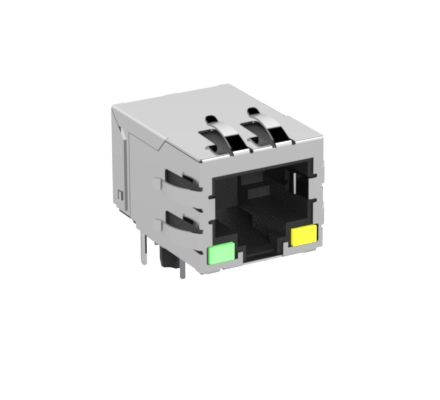 ERNI Female RJ Connector Module, Through Hole, Cat5 1x1 Port 8P-8C -Way
