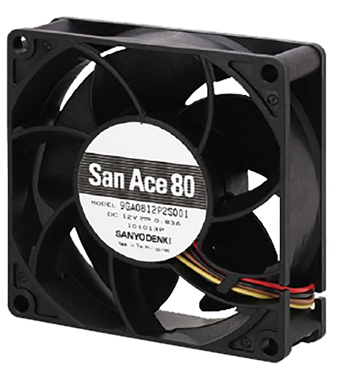 Sanyo Denki 9GA Series Axial Fan, 24 V dc, DC Operation, 146.9m³/h, 10.1W, 420mA Max, 80 x 80 x 32mm