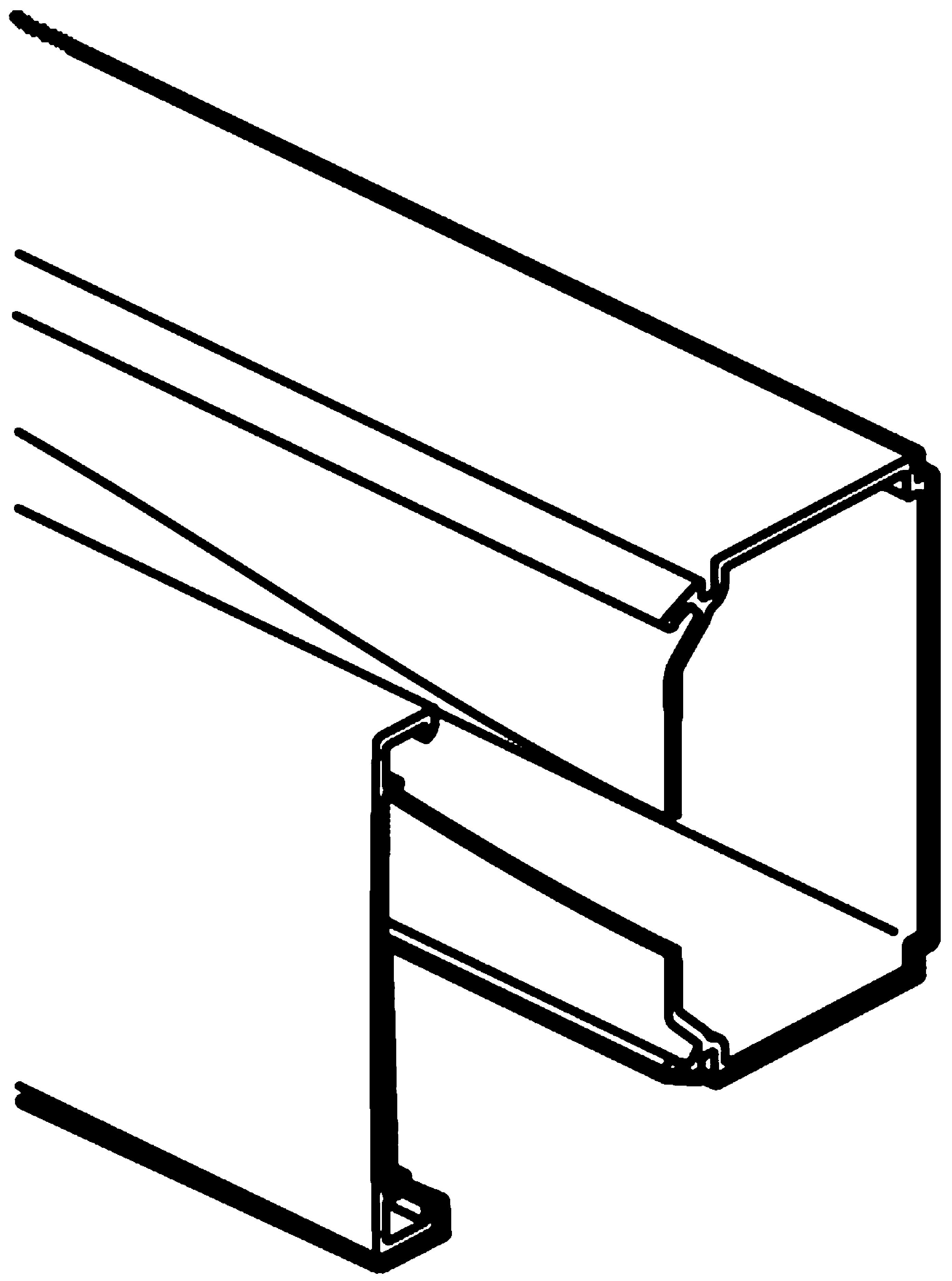 Planet-Wattohm Viadis White Industrial Trunking - Closed Slot, W40 mm x D40mm, L2m, PVC