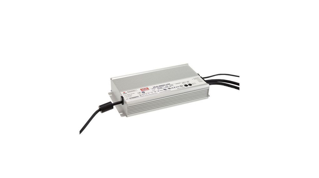 MEAN WELL LED Driver, 12 → 24V Output, 600W Output, 25A Output, Constant Current / Constant Voltage Dimmable