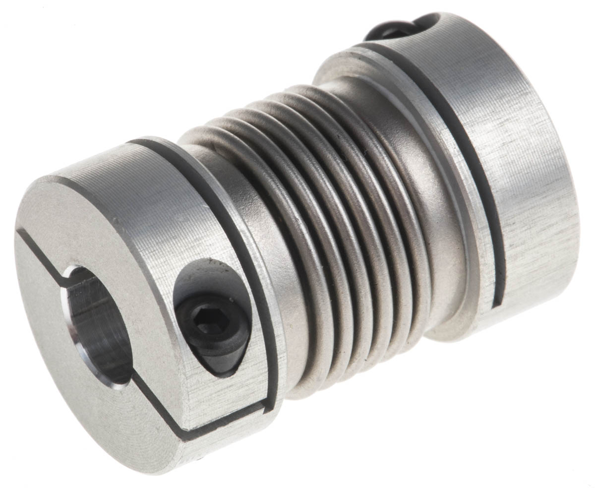 Huco Bellows Coupling, 16mm Outside Diameter, 6mm Bore, 23mm Length Coupler