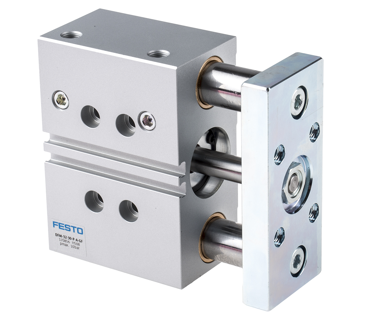 Festo Pneumatic Guided Cylinder - 170856, 32mm Bore, 30mm Stroke, DFM Series, Double Acting
