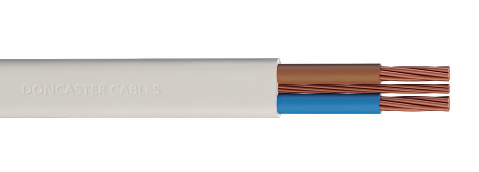 RS PRO Twin & Earth 2.5 mm² 2+E Core Mains Power Cable, White Thermoplastic, 50m