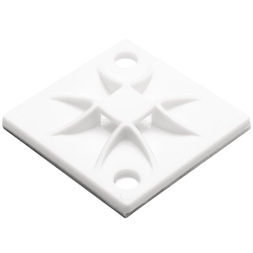 HellermannTyton Self Adhesive Natural Cable Tie Mount 30 mm x 30mm, 5.1mm Max. Cable Tie Width