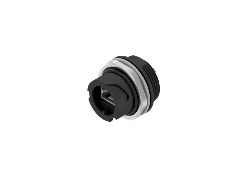 CONEC 17 Series Single-Port RJ45 Receptacle Assembly Kit, Cat5e, Shielded