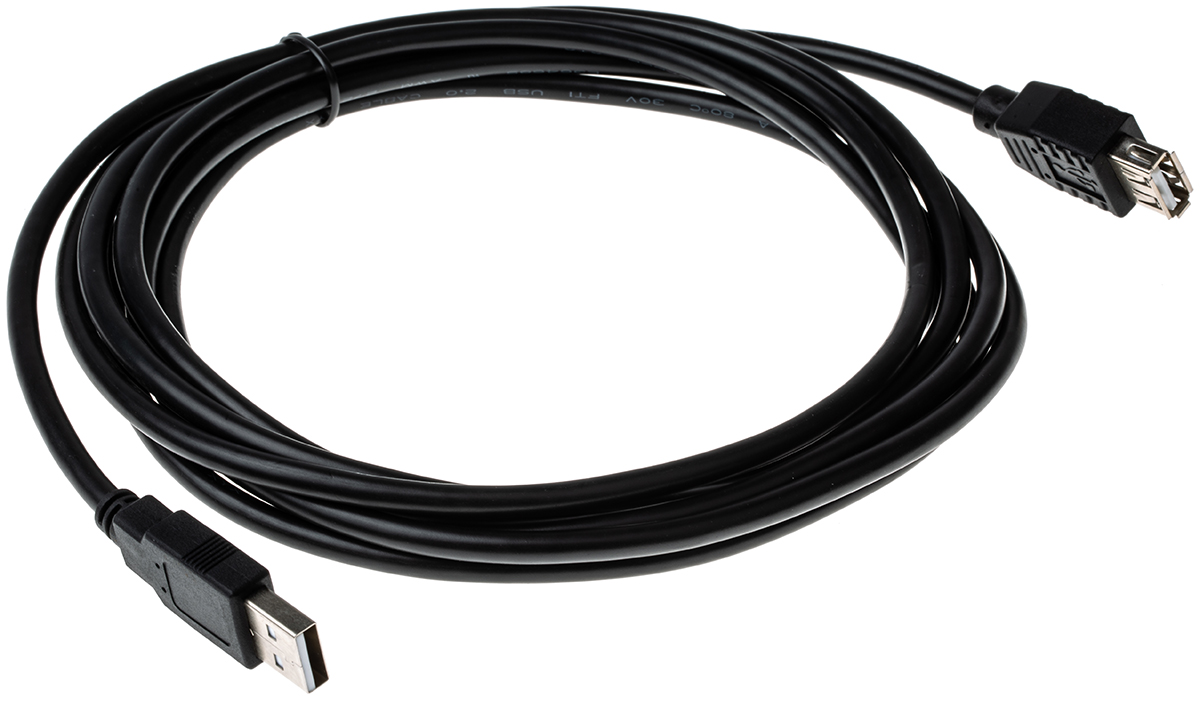 Roline USB 2.0, Male USB A to Female USB A, 3m