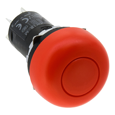 Idec Push Button Switch, Latching, Panel Mount, DPDT, 24 → 110V, IP66