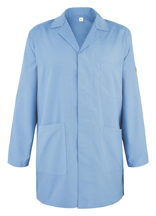 EUROSTAT Light Blue Unisex Reusable Lab Coat, S