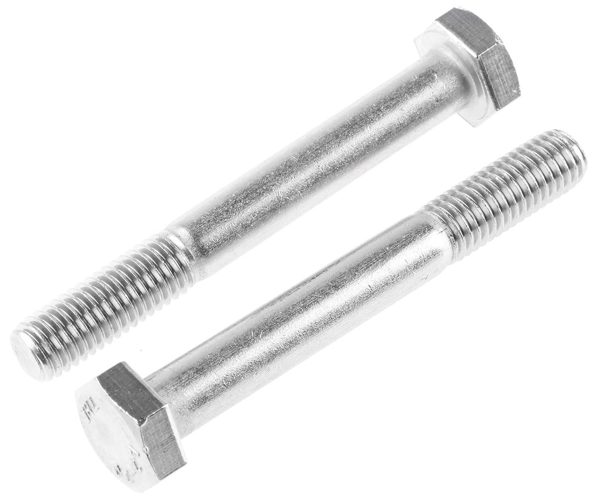 RS PRO Stainless Steel, Hex Bolt, M10 x 80mm