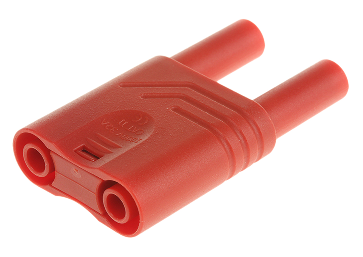 Hirschmann Test & Measurement Red Male Banana Plug, 4 mm Connector, 32A, 1000V ac/dc, Nickel Plating