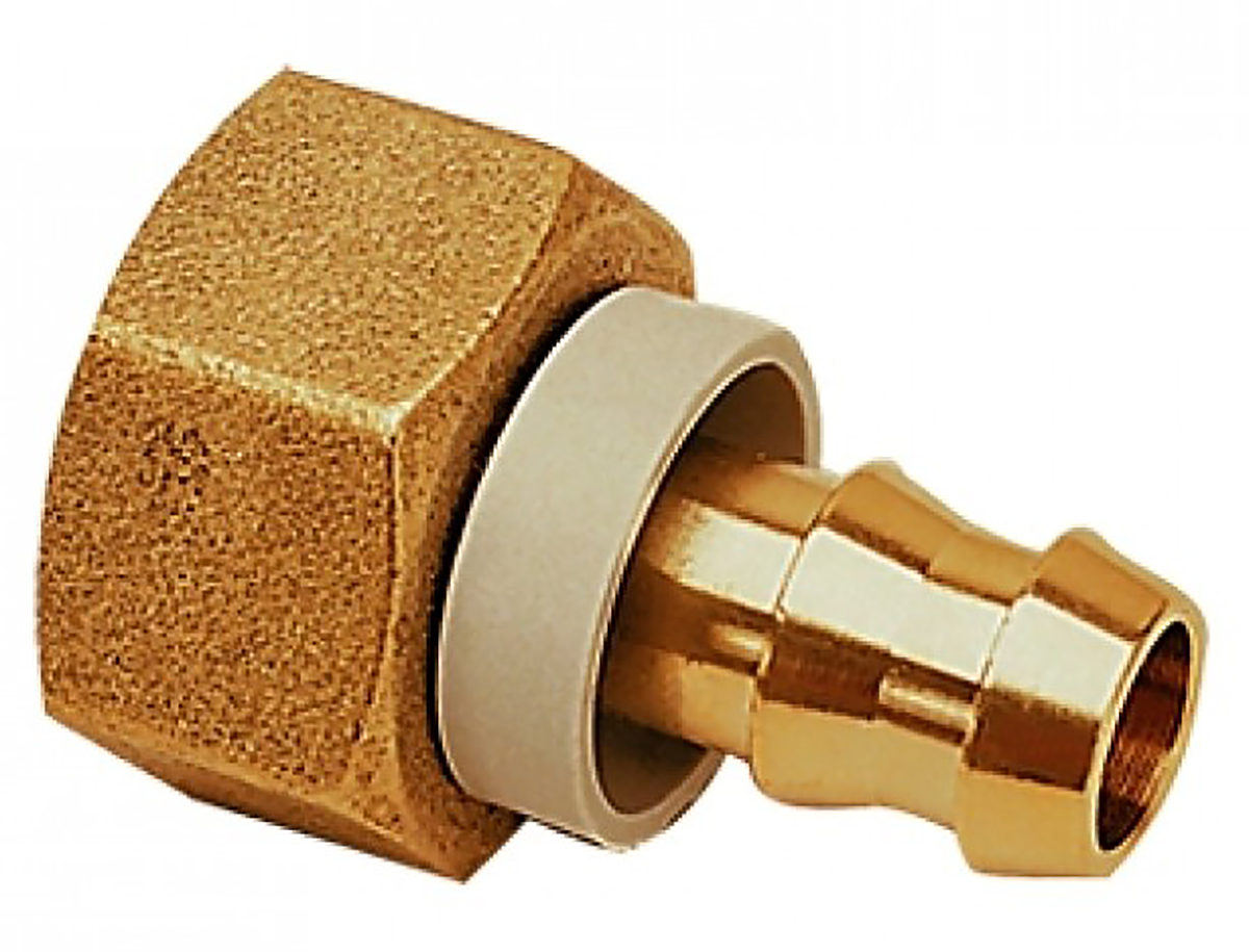 Legris Brass Pipe Fitting, Straight Threaded Tailpiece Adapter, Female Metric M14 to Male 14mm