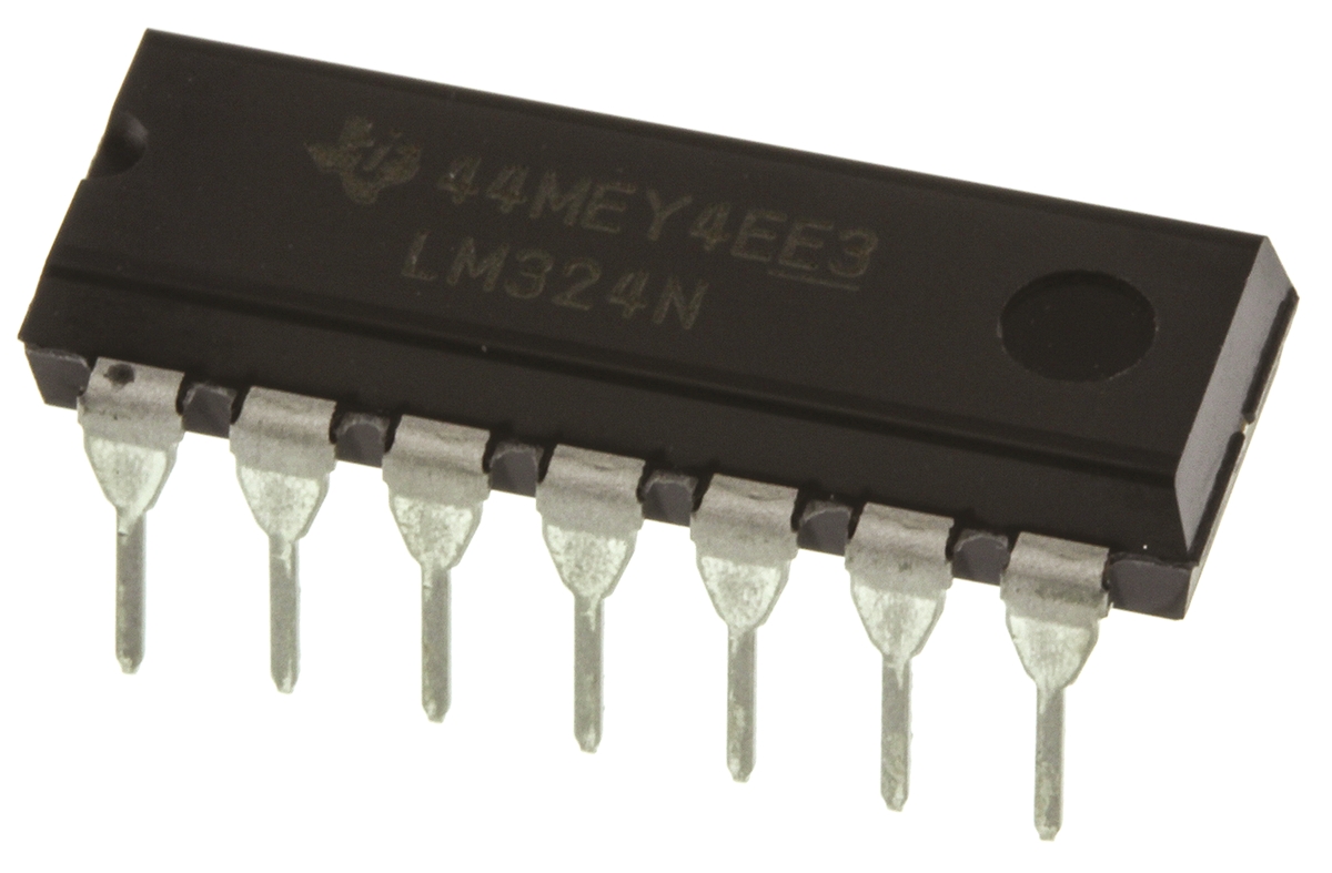 Texas Instruments, Operational Amplifier, 1.2 MHz, 14-Pin 30 V PDIP