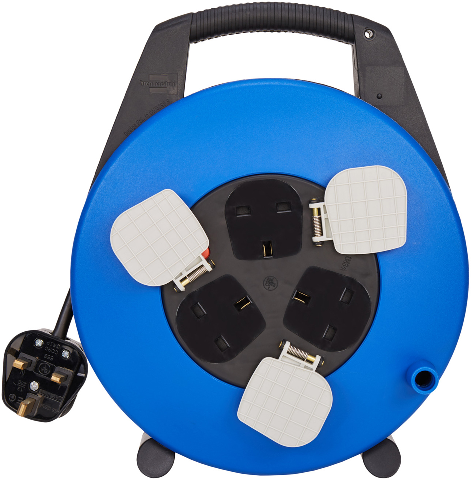 brennenstuhl 10m 3 Socket Type G - British Cable Reel Cassette Reel, 240 V, IP20