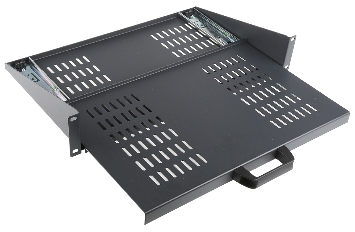 CAMDENBOSS Black Cantilever Shelf, 2U, 10kg Load, 446mm x 280mm